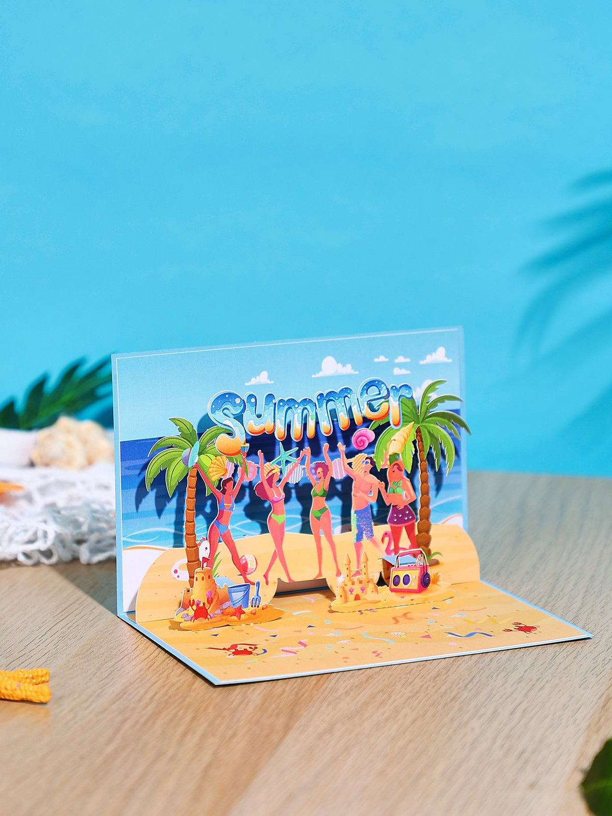 Summer Beach Flip Pop Up Card