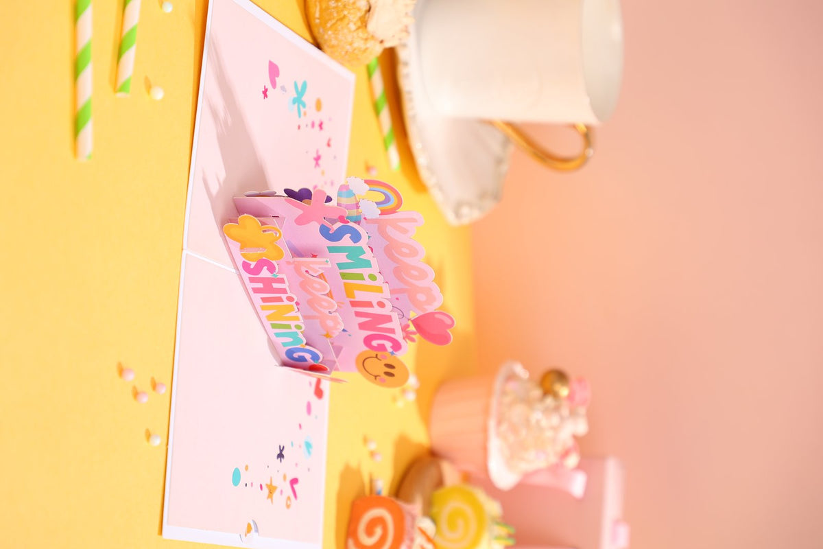 Rainbow Blessings Flip Pop Up Card