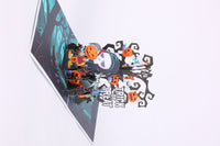 Blue Halloween Flip Pop Up Card