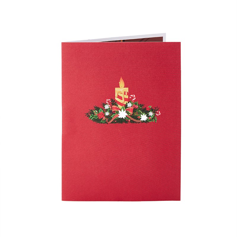 Christmas Candle 3D Pop Up Card