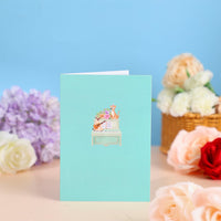 Cat Cake Flip Pop Up Card