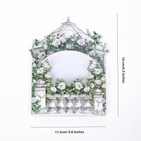 White Rose Double Door Pop Up Card