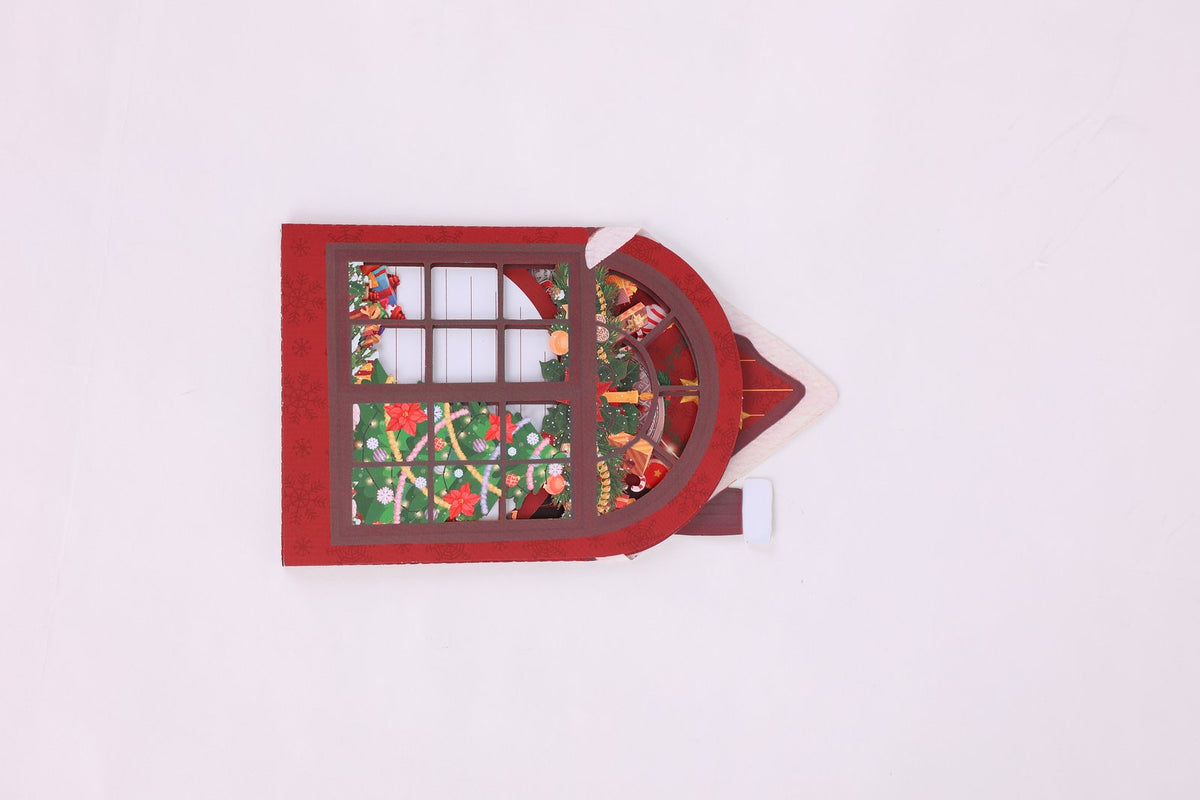 Christmas Window Scene 3D Pop Up Card