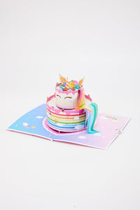 Unicorn Cake 3D Pop Up Card