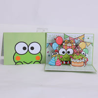 Large Frog 90° 3D Pop Up Card