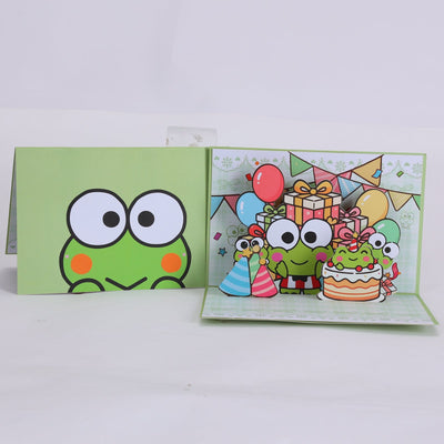 Large Frog 90° 3D Pop Up Card