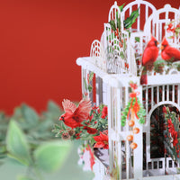 White Flower Arch Christmas Greeting Card