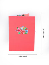 Best Mom Heart Floral Wreath Greeting Card