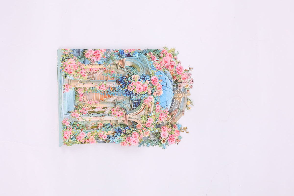 Garden Castle 3D Pop Up Card