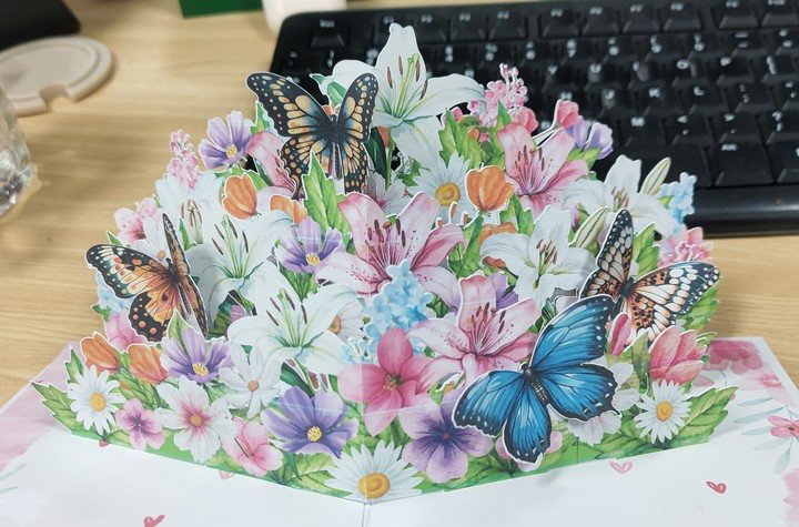 Pink Lily 3D Pop Up Card