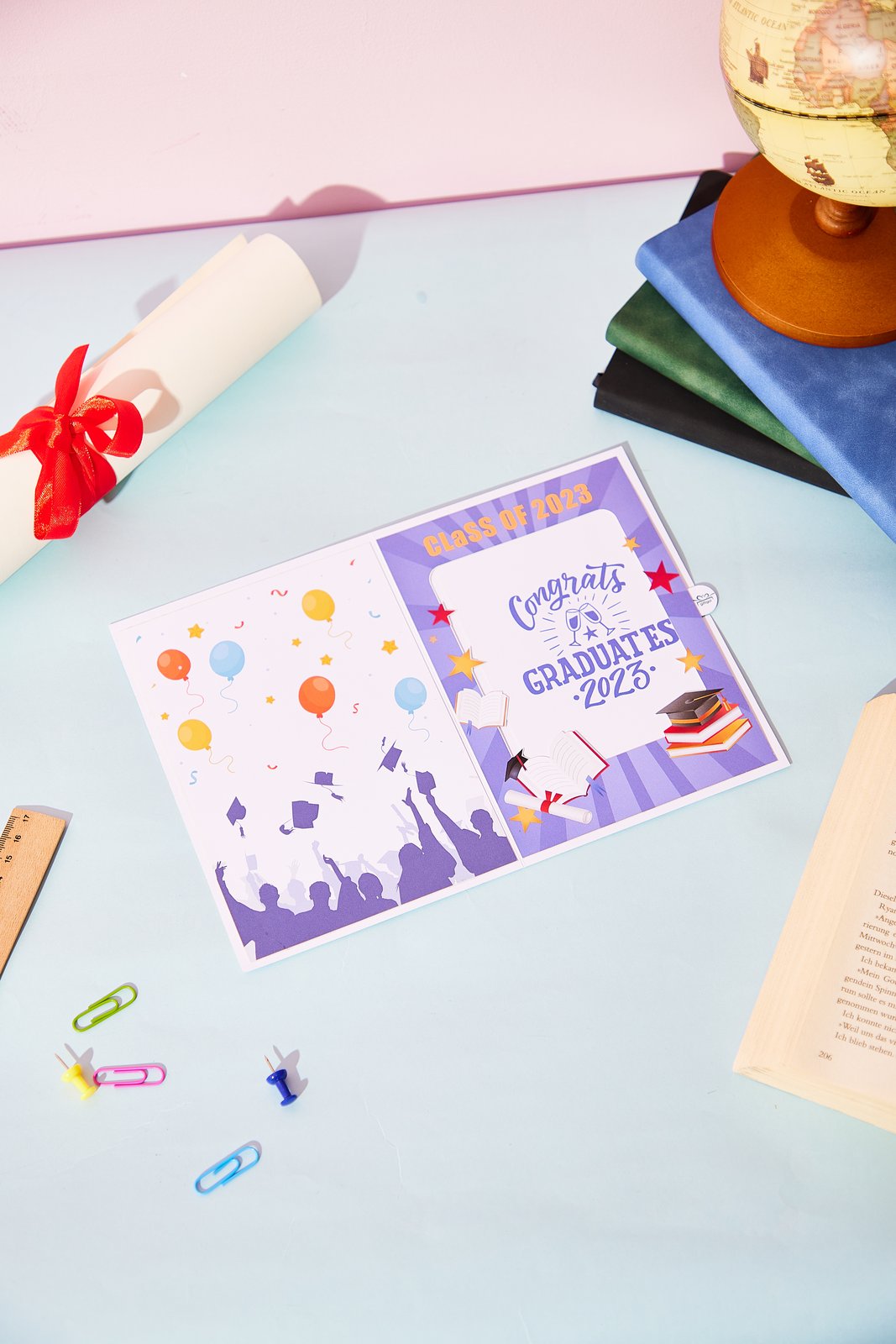 Hollow-Out Flat Graduation Greeting Card