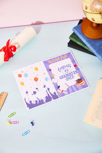 Hollow-Out Flat Graduation Greeting Card