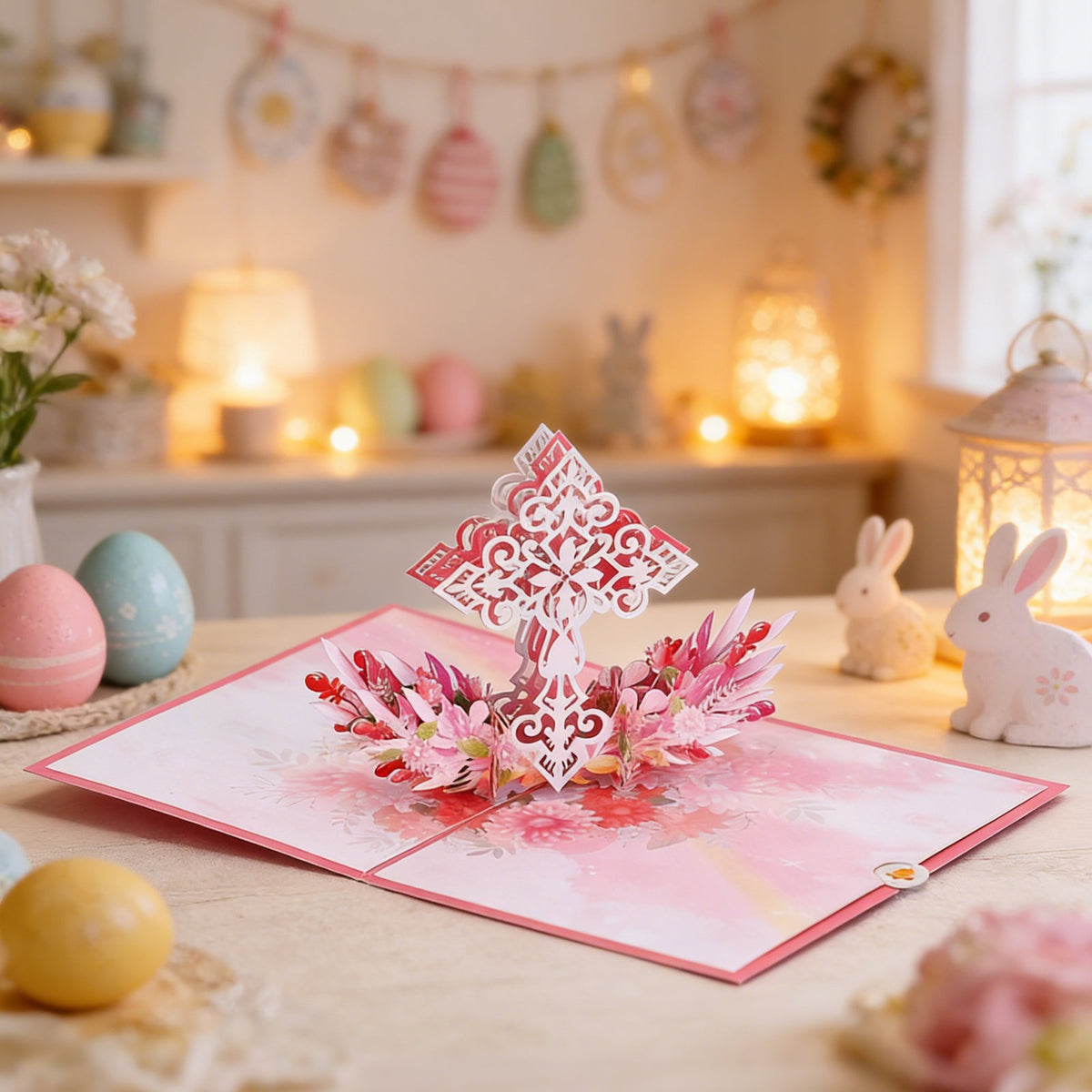 Easter Cross Flip Pop Up Card