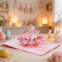 Easter Cross Flip Pop Up Card