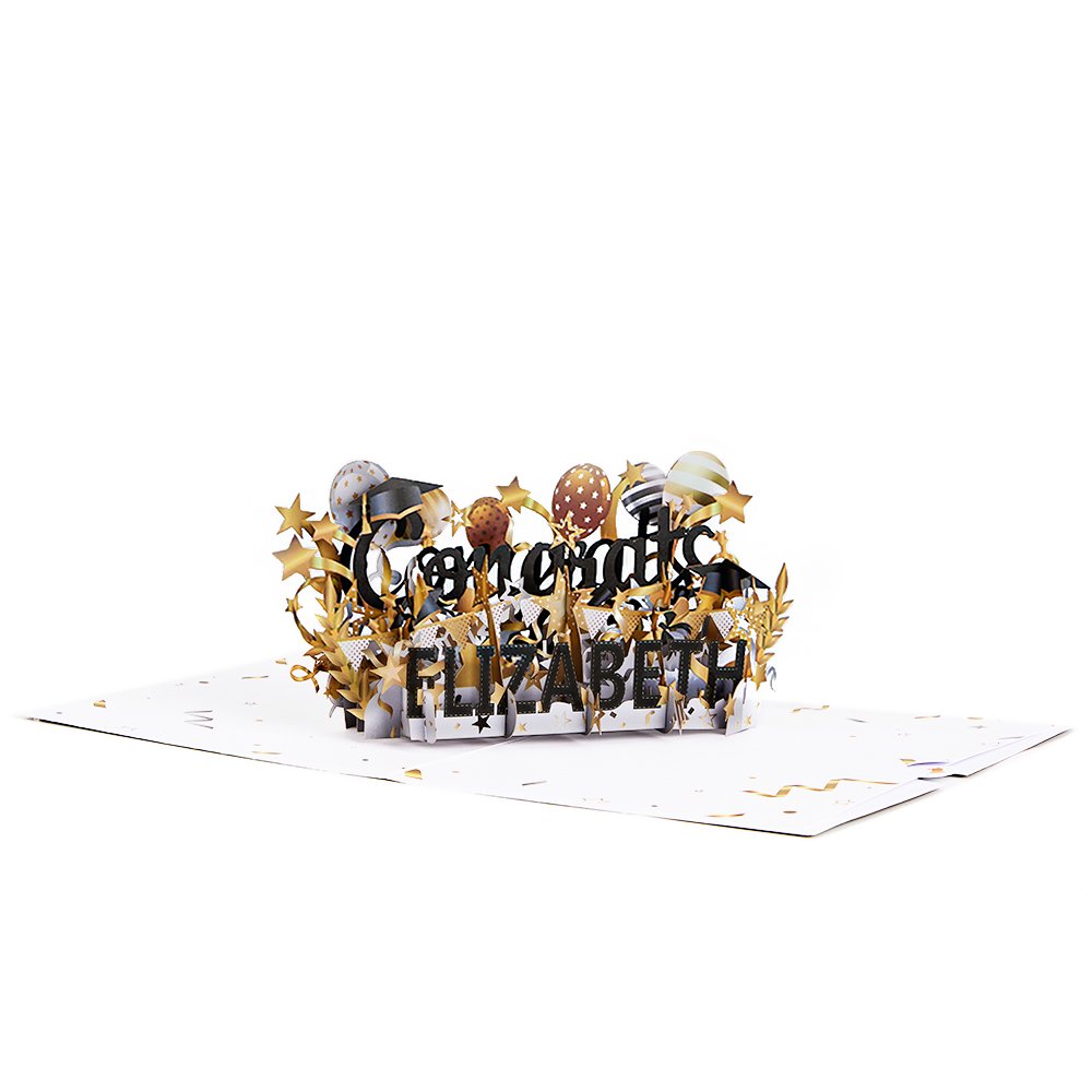 Personalized Congratulations 3D Pop Up Card