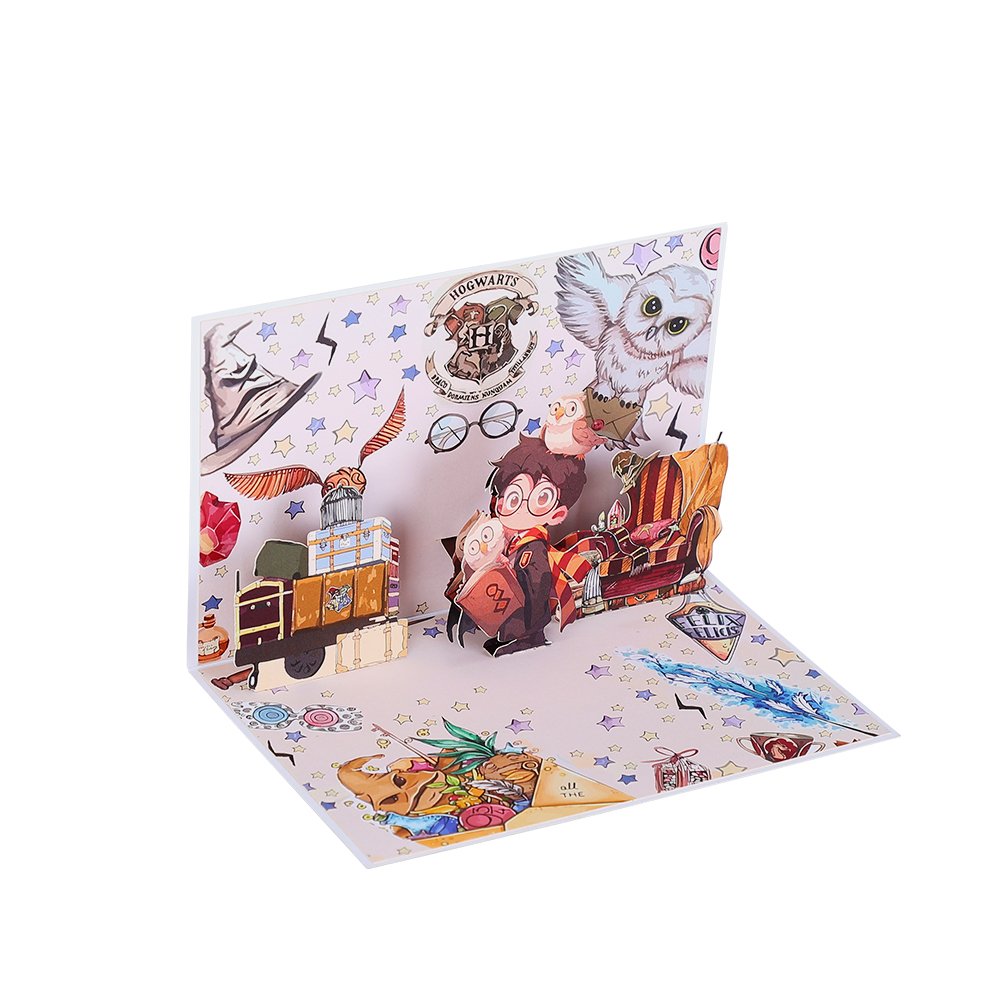 Dark Green Clown Flip Pop Up Card
