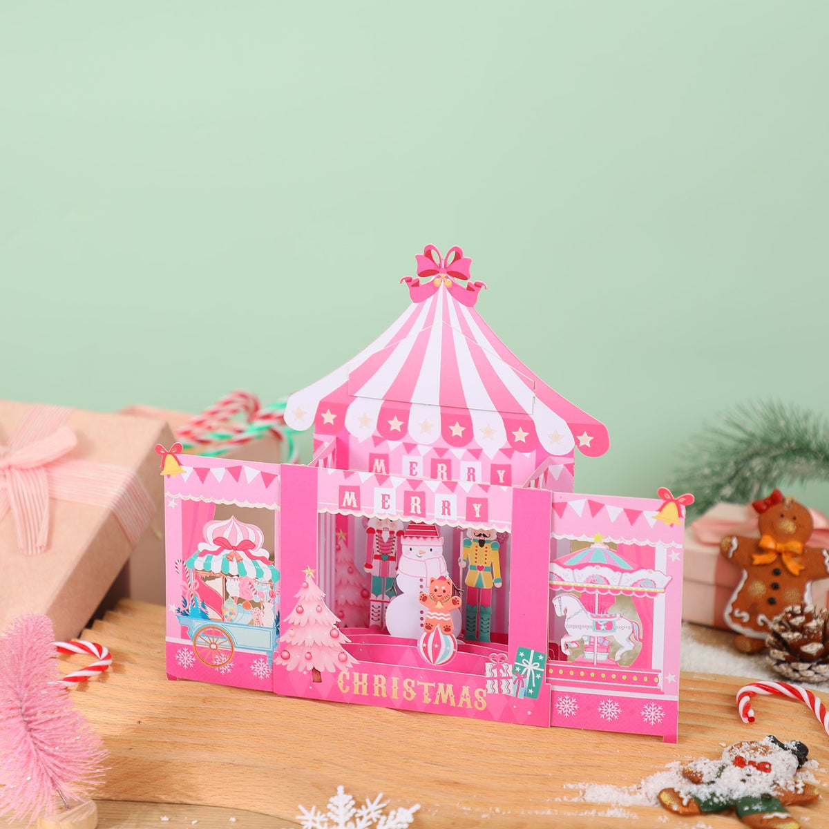 Christmas Circus Tent 3D Pop Up Card