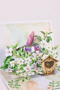 Jasmine Hummingbird Greeting Card 2-Pack