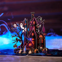 Halloween Haunted House Greeting Card