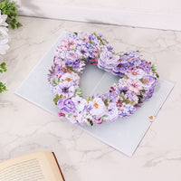Purple Heart Floral Wreath 3D Pop Up Card