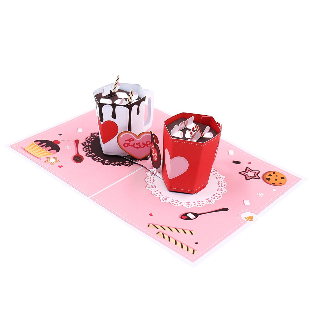Hot Cocoa Heart Greeting Card