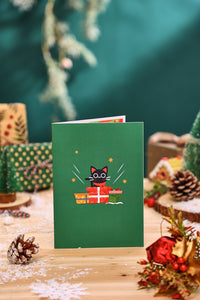 Cat Christmas Party Greeting Card