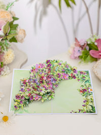 Green Dendrobium Orchid Floral Branch Greeting Card