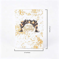 Black Gold Fireworks Birthday Greeting Card