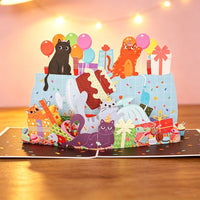 Cat Birthday 3D Pop Up Card