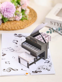 Piano Swirl Flip Pop Up Card