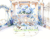 Blue Rose Garden Greeting Card