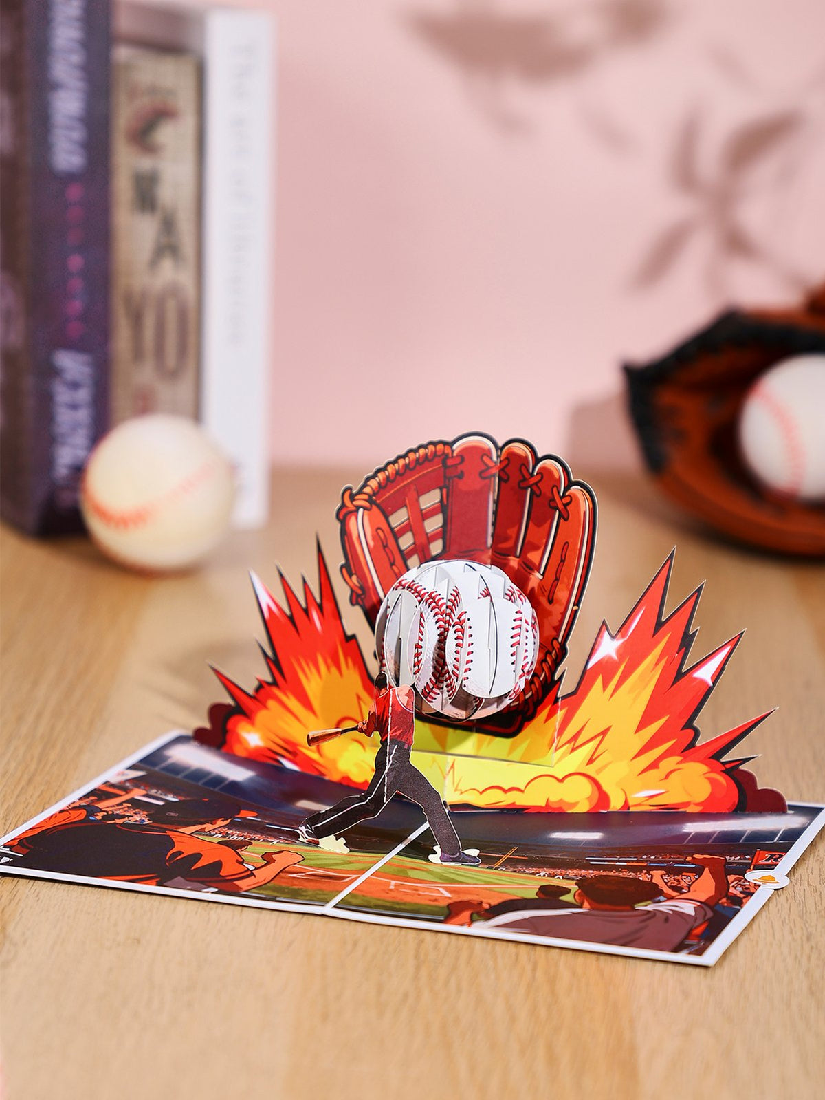Passionate Baseball Match Live 3D Pop Up Card