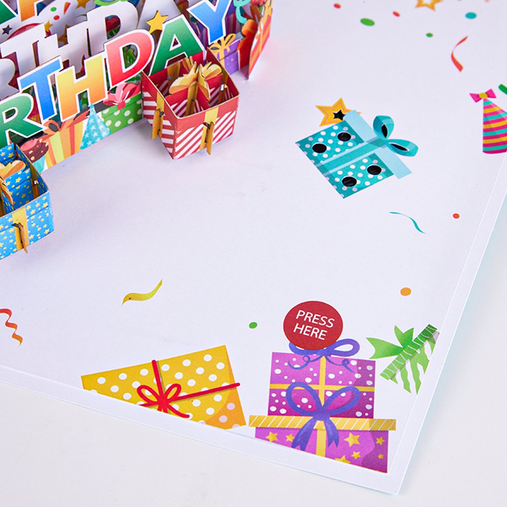 LED Lights & Music Birthday 3D Pop Up Card