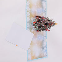 Blue Snowy Pine 3D Pop Up Card