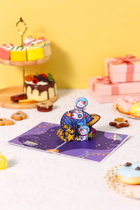 Space Cat 3D Pop Up Card