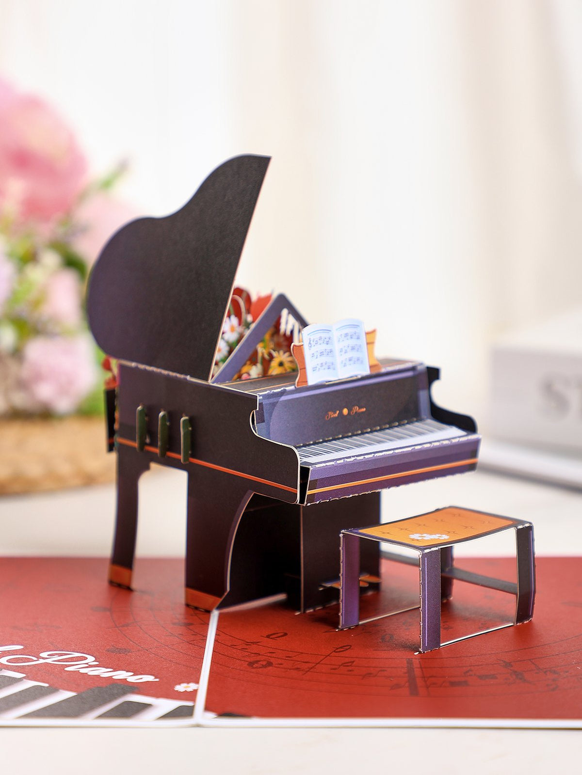 Piano Keys Flip Pop Up Card