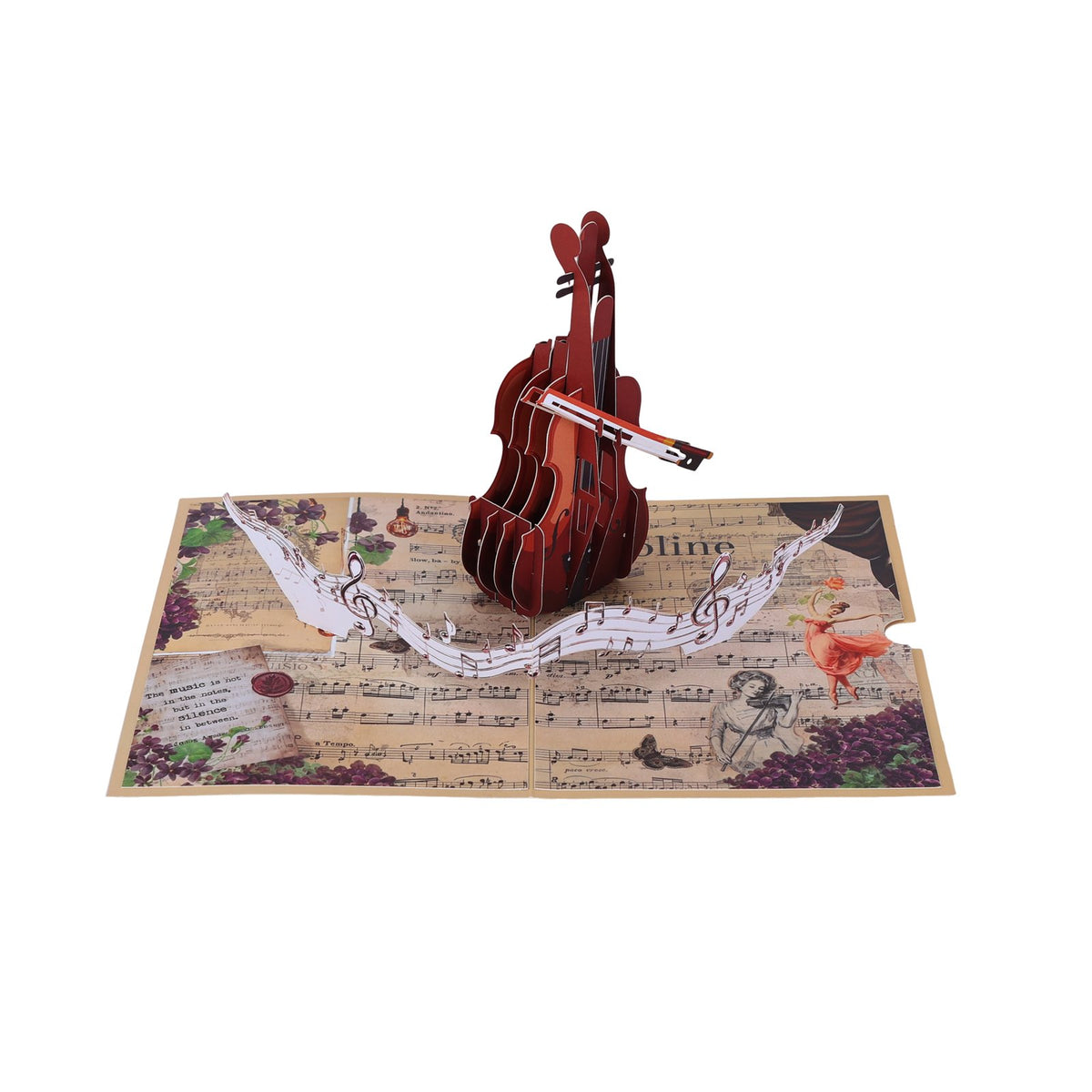 Violin 180° 3D Pop Up Card