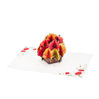Poppy Flower Basket Greeting Card