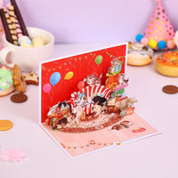Circus Cat 3D Pop Up Card