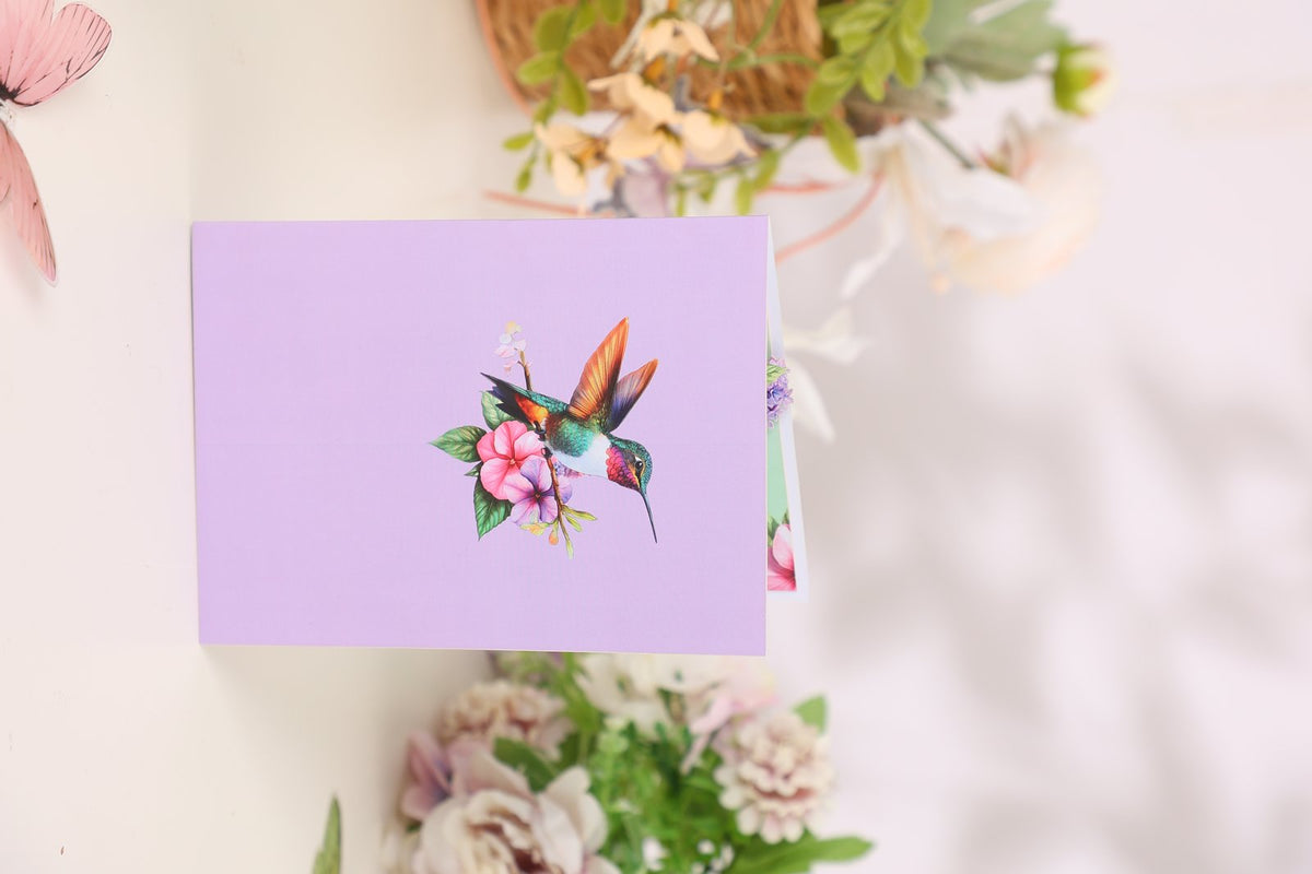 Hummingbird Floral Greeting Card