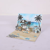 Beach Polar Bear 3D Pop Up Card