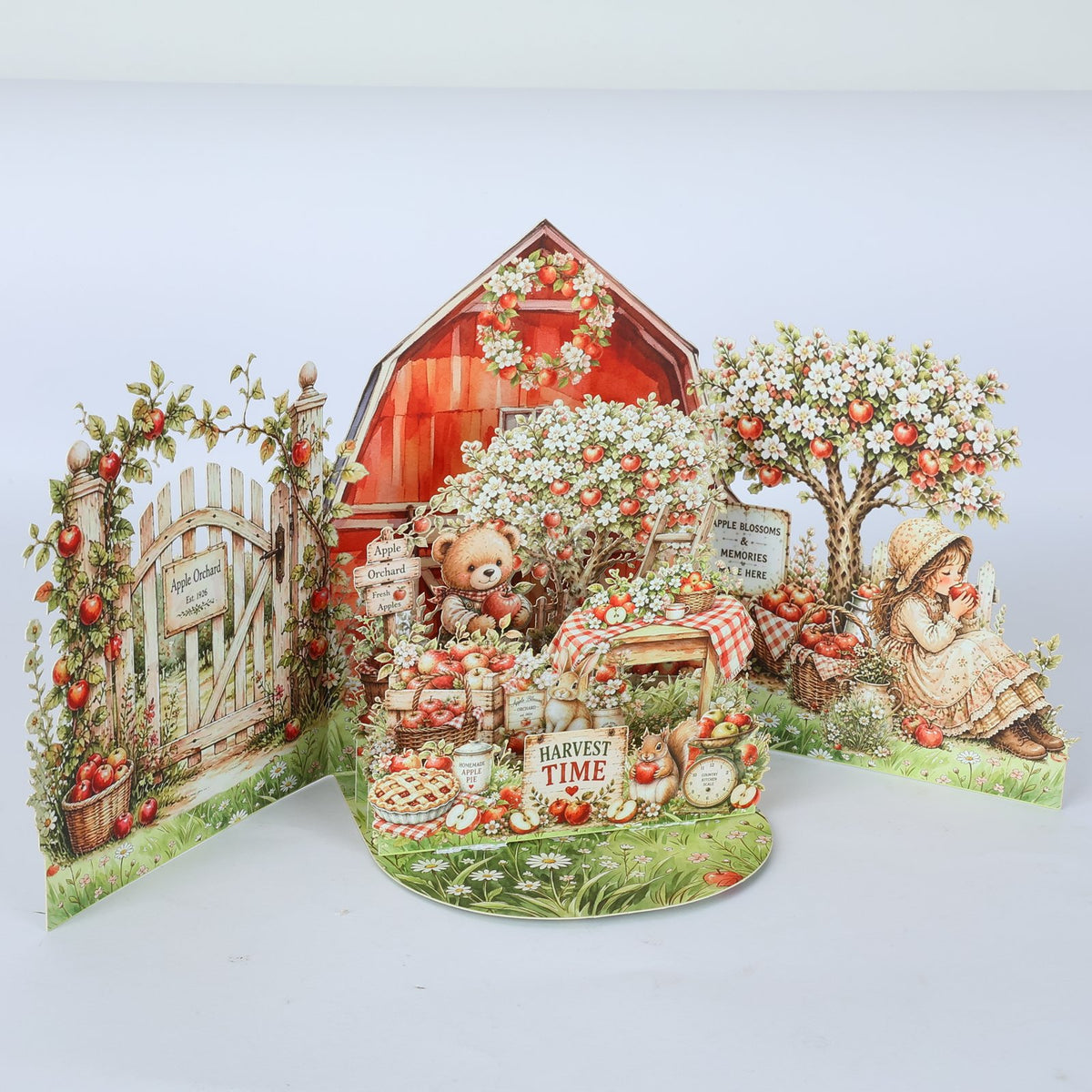 Apple Garden Double Door Card