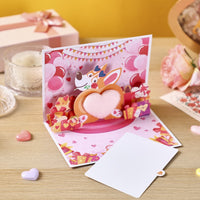 Plush Heart Dog Valentine's Day Greeting Card