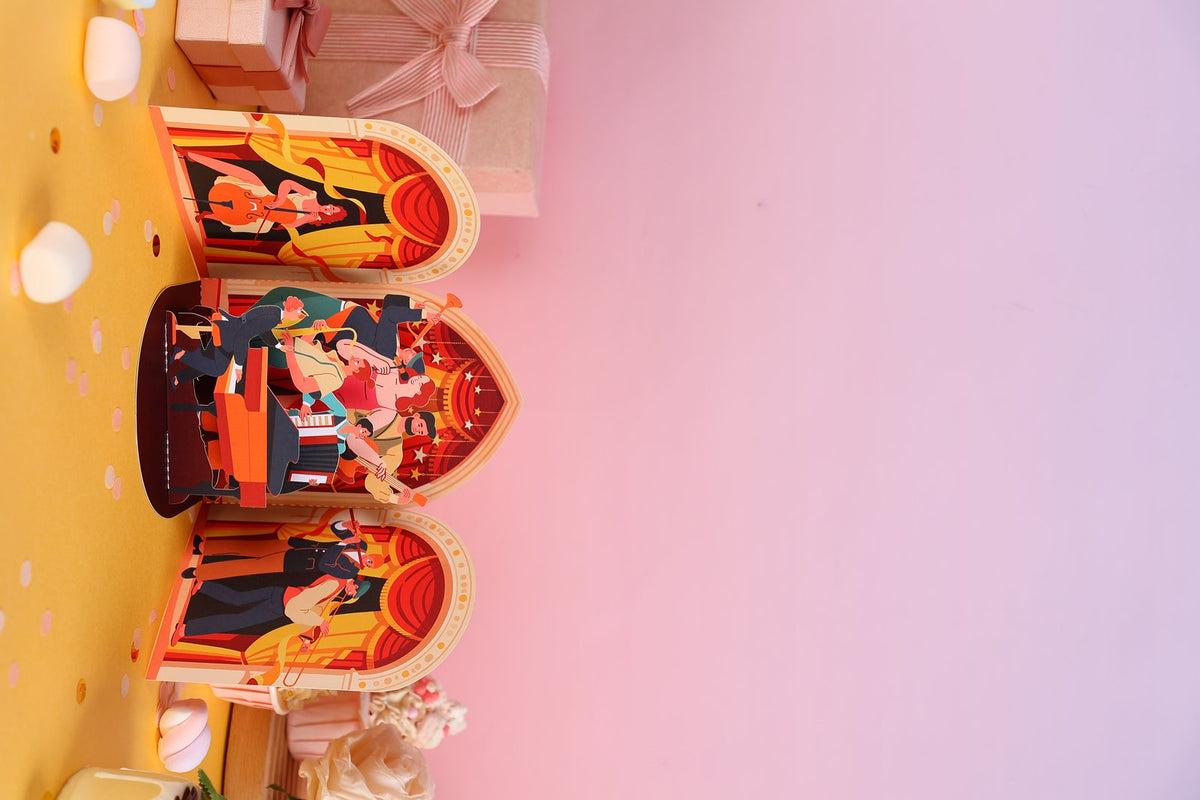 Church Wedding Double Door Pop Up Card