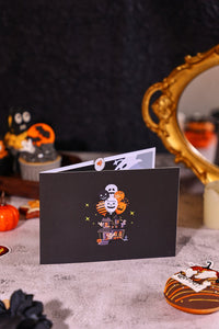 Halloween Haunted House Balloon Greeting Card
