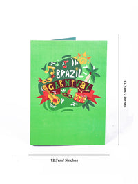 Rio de Janeiro 3D Pop-Up Card – Christ the Redeemer & Sugarloaf Mountain | Brazil Landmark Souvenir