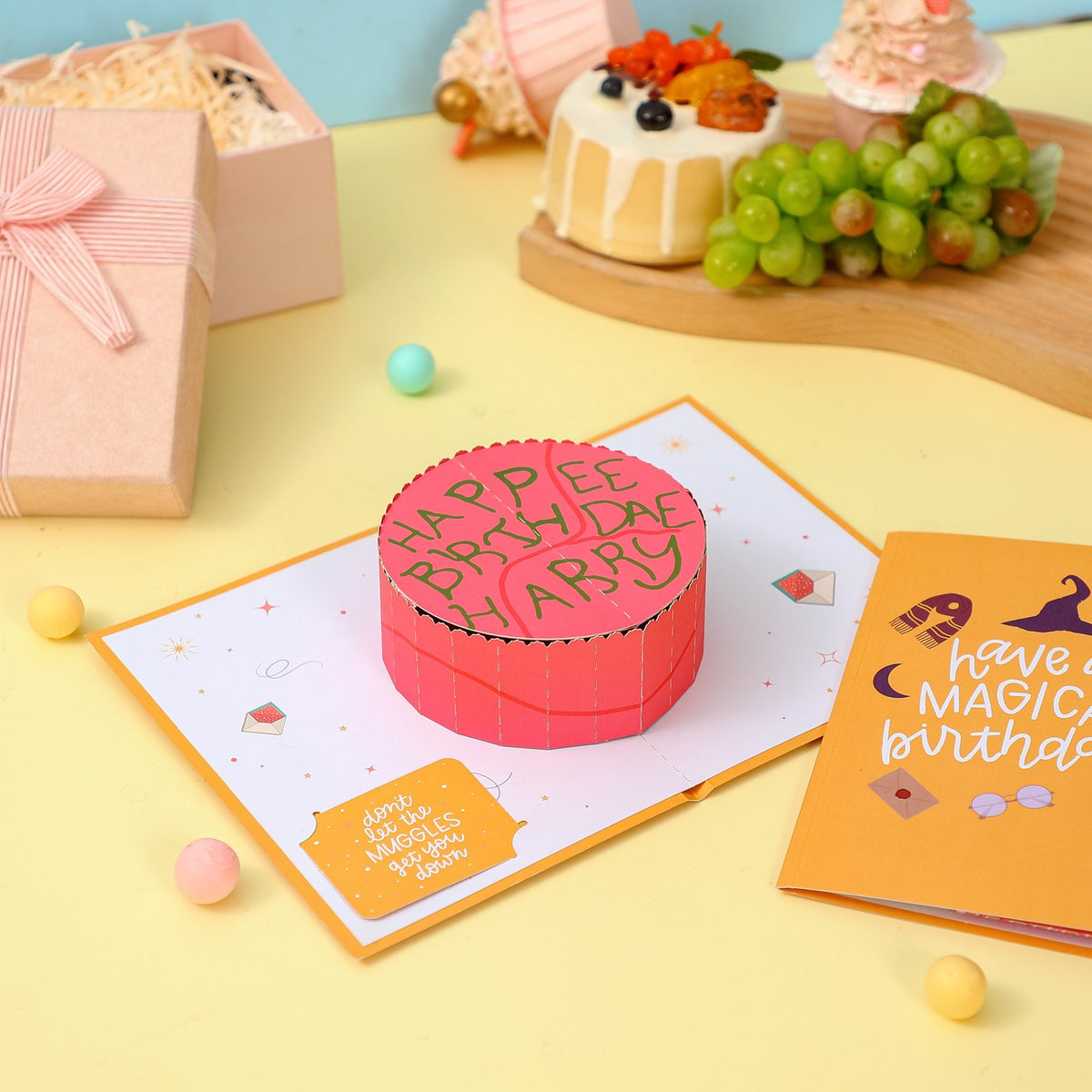Magic Birthday Cake 3D Pop Up Card