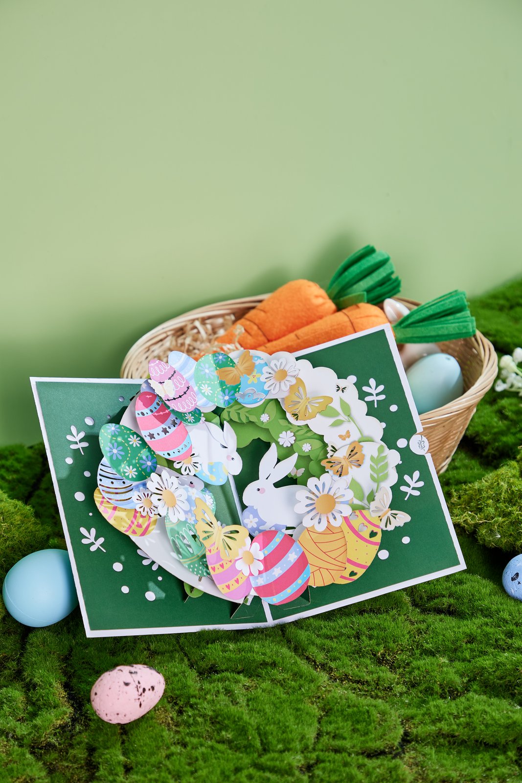 Easter Floral Wreath Greeting Card