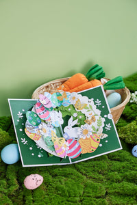 Easter Floral Wreath Greeting Card