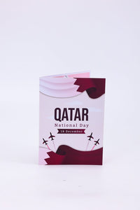 Qatar National Day Map 3D Pop Up Card